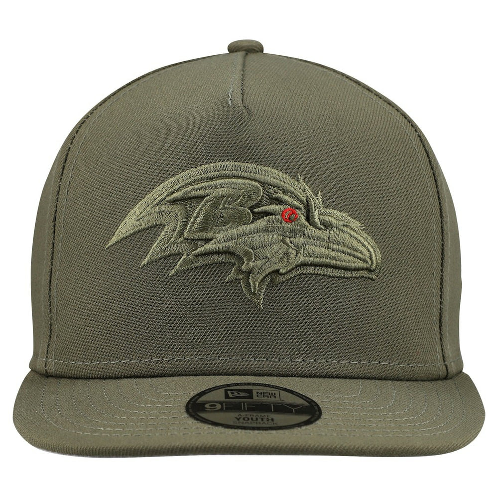 Baltimore Ravens New Era Youth Color Pack A-Frame 9FIFTY Snapback Hat - Olive Hats