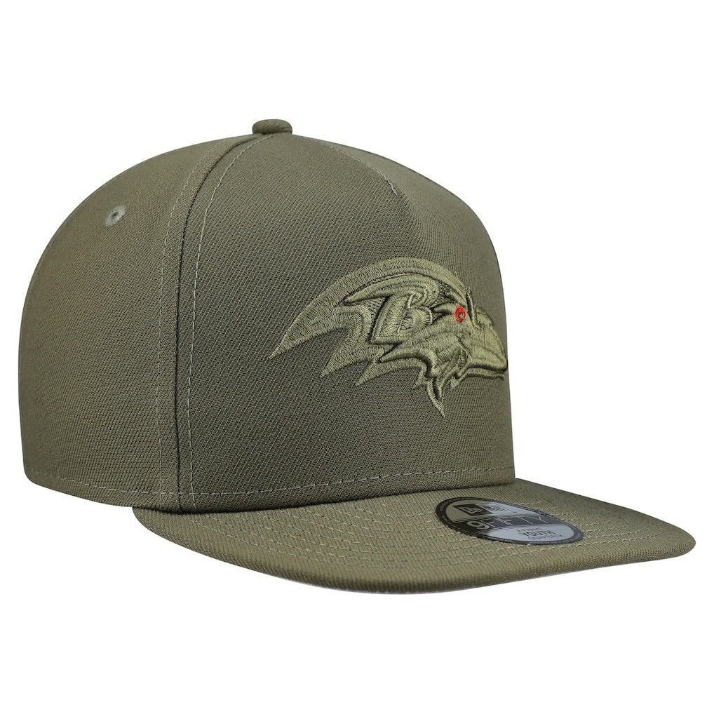 Baltimore Ravens New Era Youth Color Pack A-Frame 9FIFTY Snapback Hat - Olive Hats