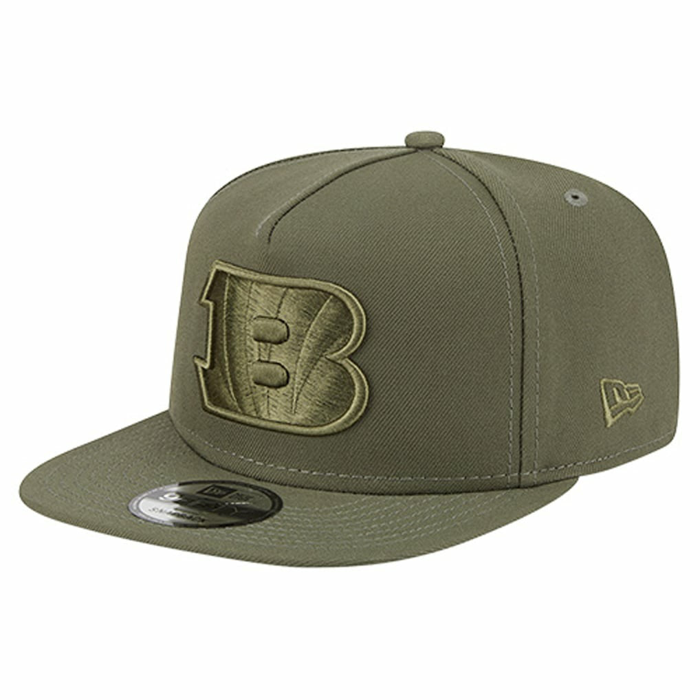 Cincinnati Bengals New Era Youth Color Pack A-Frame 9FIFTY Snapback Hat - Olive Hats
