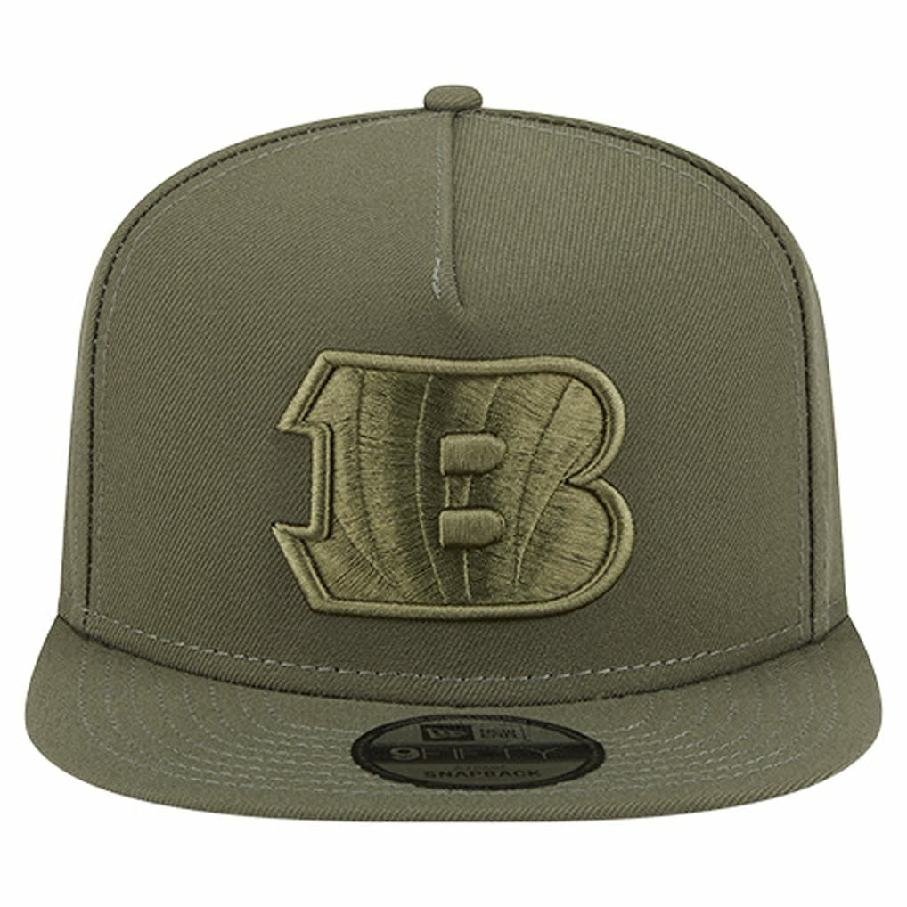 Cincinnati Bengals New Era Youth Color Pack A-Frame 9FIFTY Snapback Hat - Olive Hats