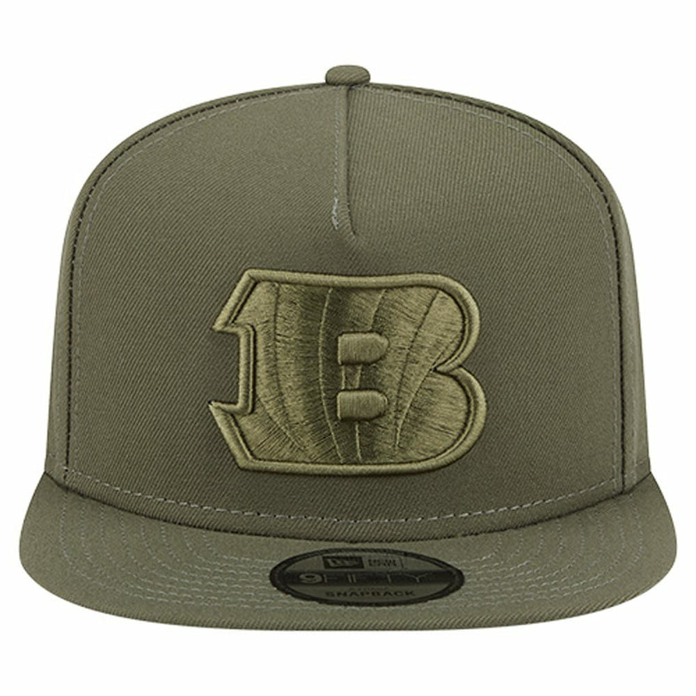 Cincinnati Bengals New Era Youth Color Pack A-Frame 9FIFTY Snapback Hat - Olive Hats