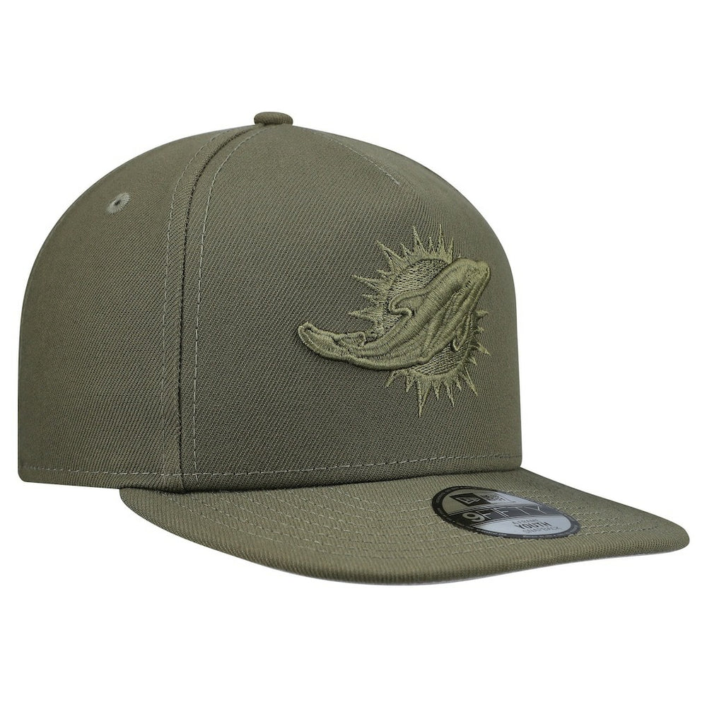 Miami Dolphins New Era Youth Color Pack A-Frame 9FIFTY Snapback Hat - Olive Hats