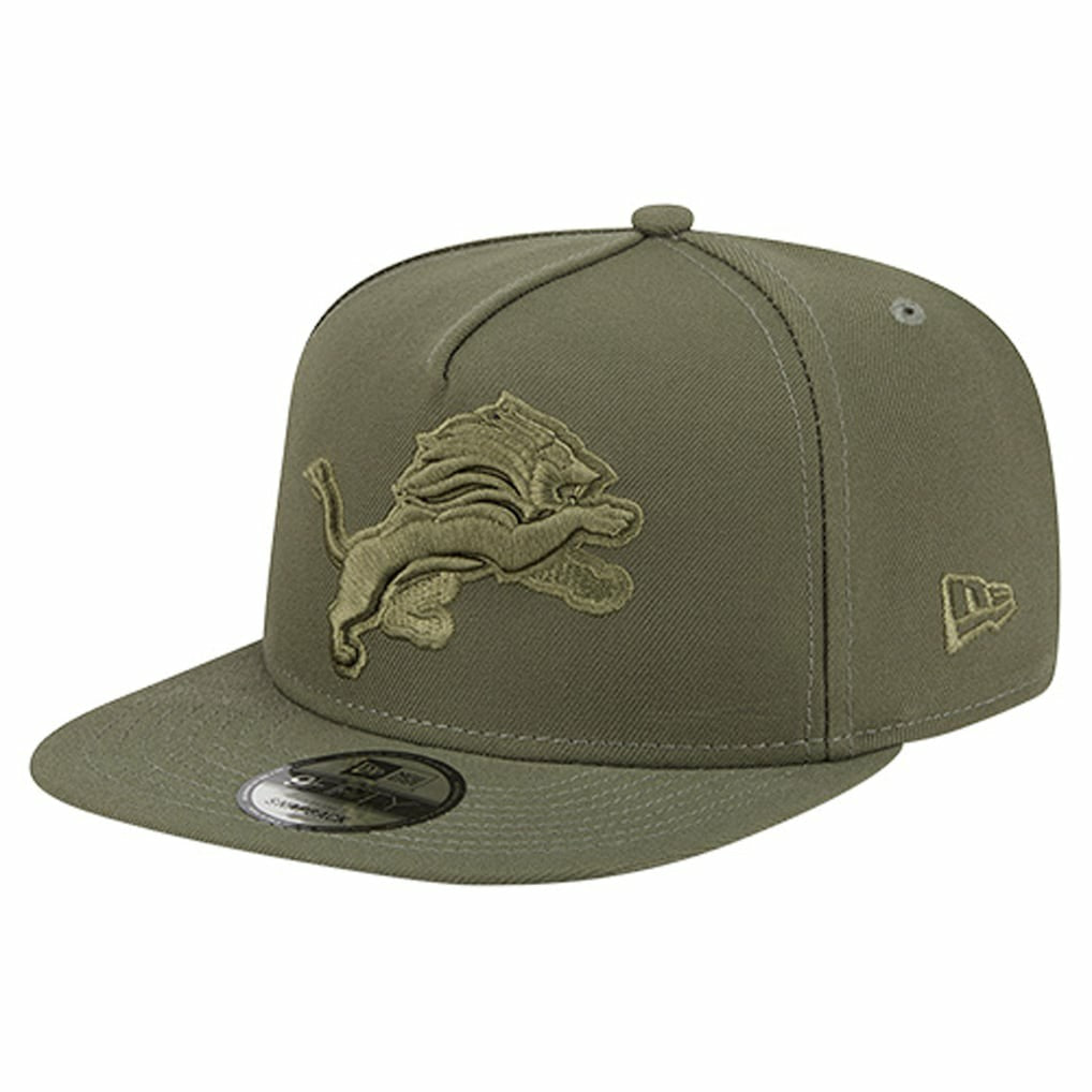Detroit Lions New Era Youth Color Pack A-Frame 9FIFTY Snapback Hat - Olive Hats