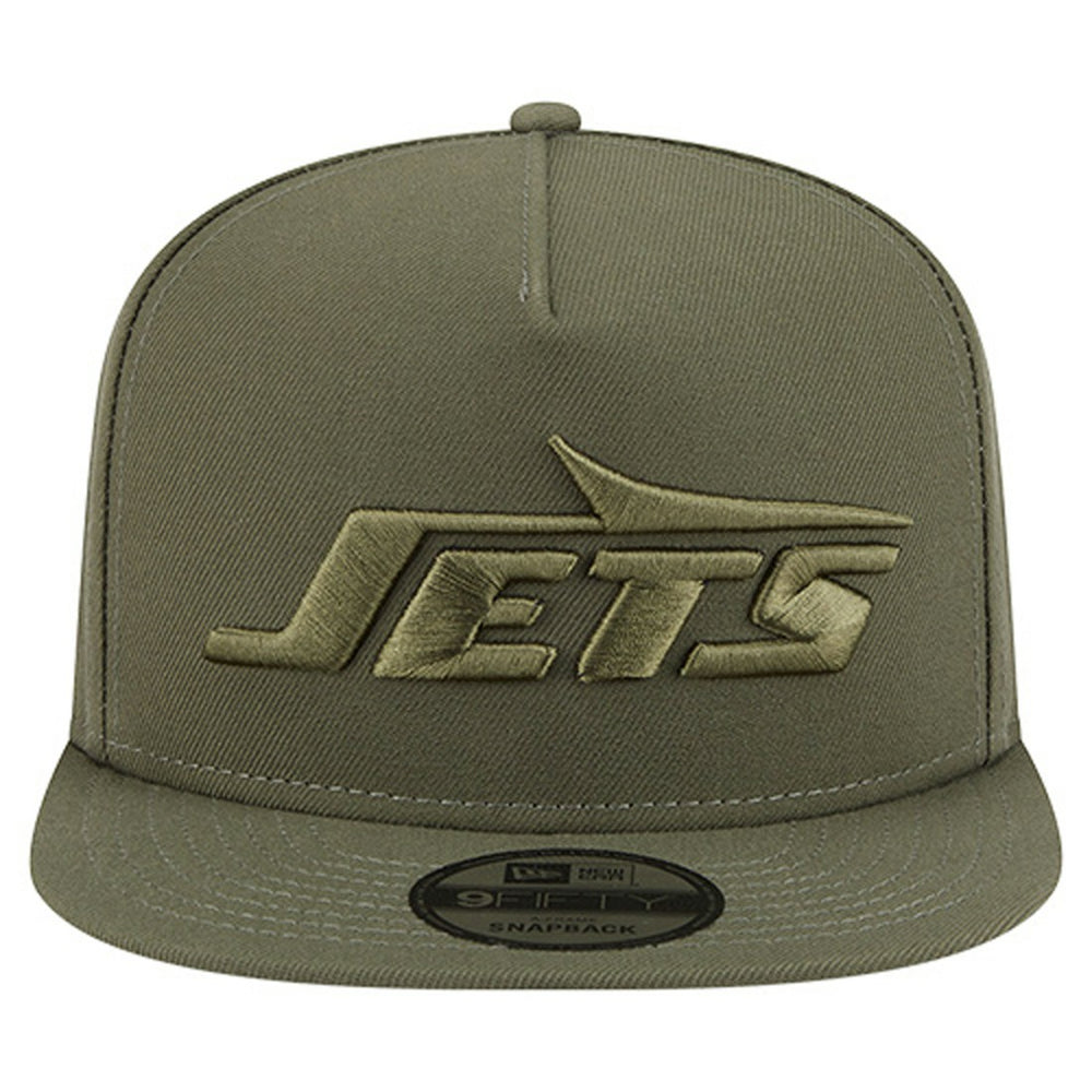 New York Jets New Era Youth Color Pack A-Frame 9FIFTY Snapback Hat - Olive Hats