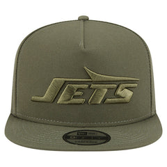 New York Jets New Era Youth Color Pack A-Frame 9FIFTY Snapback Hat - Olive Hats