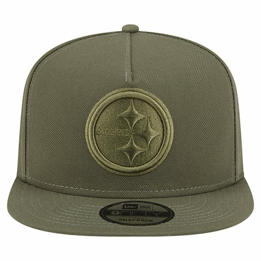 Pittsburgh Steelers New Era Youth Color Pack A-Frame 9FIFTY Snapback Hat - Olive Hats