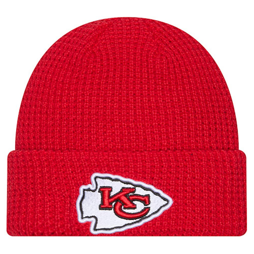 Kansas City Chiefs New Era Youth Waffle Cuffed Knit Hat - Red Hats