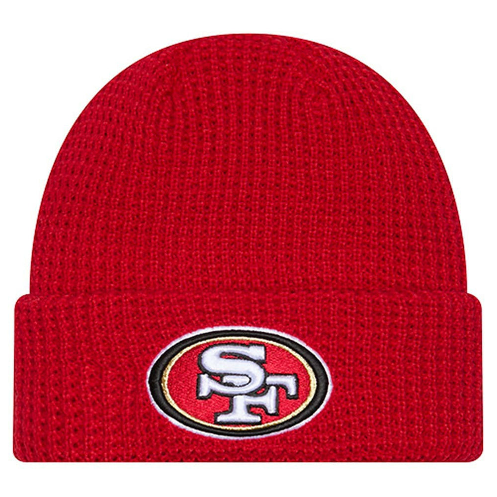 San Francisco 49ers New Era Youth Waffle Cuffed Knit Hat - Scarlet Hats