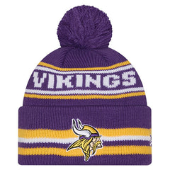 Minnesota Vikings New Era Youth Classic Cuffed Knit Hat with Pom - Purple Hats