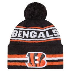 Cincinnati Bengals New Era Youth Classic Cuffed Knit Hat with Pom - Black Hats