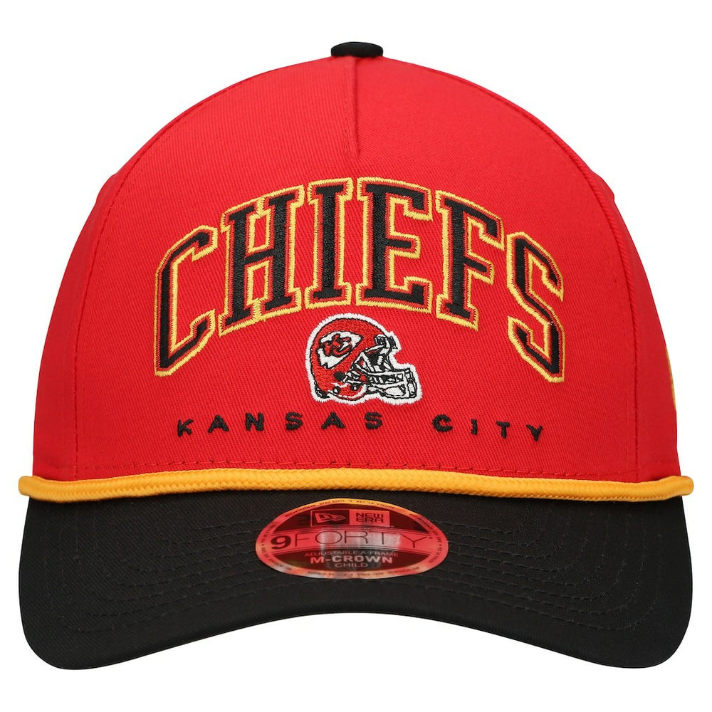 Kansas City Chiefs New Era Preschool Arch COOLERA 9FORTY A-Frame M-Crown Adjustable Hat - Red/Black Hats