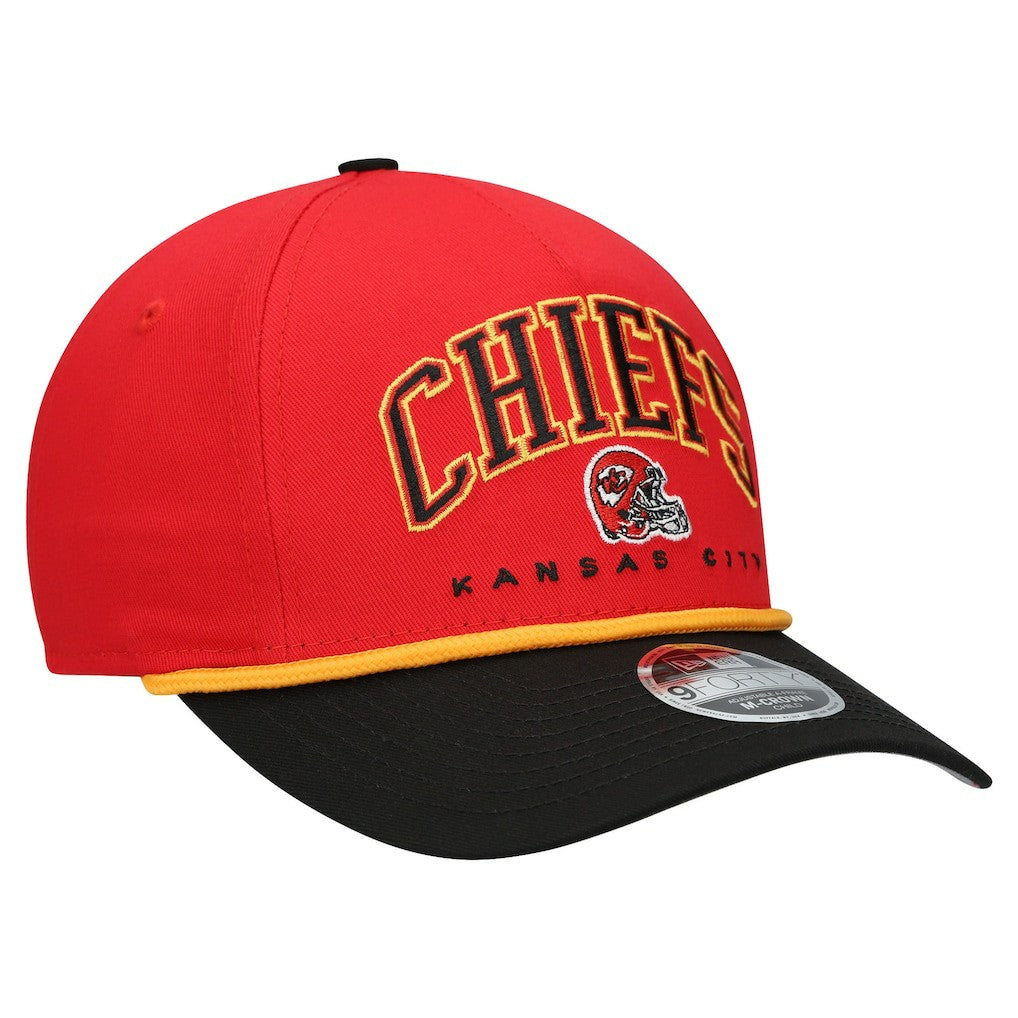 Kansas City Chiefs New Era Preschool Arch COOLERA 9FORTY A-Frame M-Crown Adjustable Hat - Red/Black Hats
