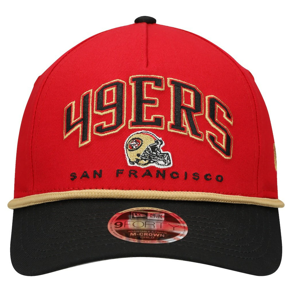 San Francisco 49ers New Era Preschool Arch COOLERA 9FORTY A-Frame M-Crown Adjustable Hat - Scarlet/Gold Hats