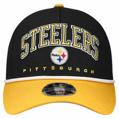 Pittsburgh Steelers New Era Preschool Arch COOLERA 9FORTY A-Frame M-Crown Adjustable Hat - Black/Gold Hats