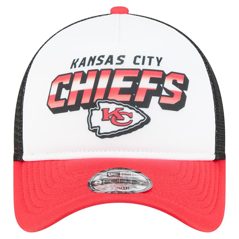 Kansas City Chiefs New Era Preschool 9FORTY A-Frame Adjustable Hat - White Hats