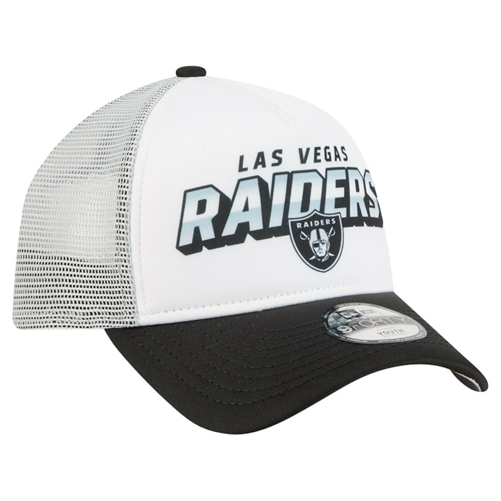 Las Vegas Raiders New Era Preschool 9FORTY A-Frame Adjustable Hat - White Hats