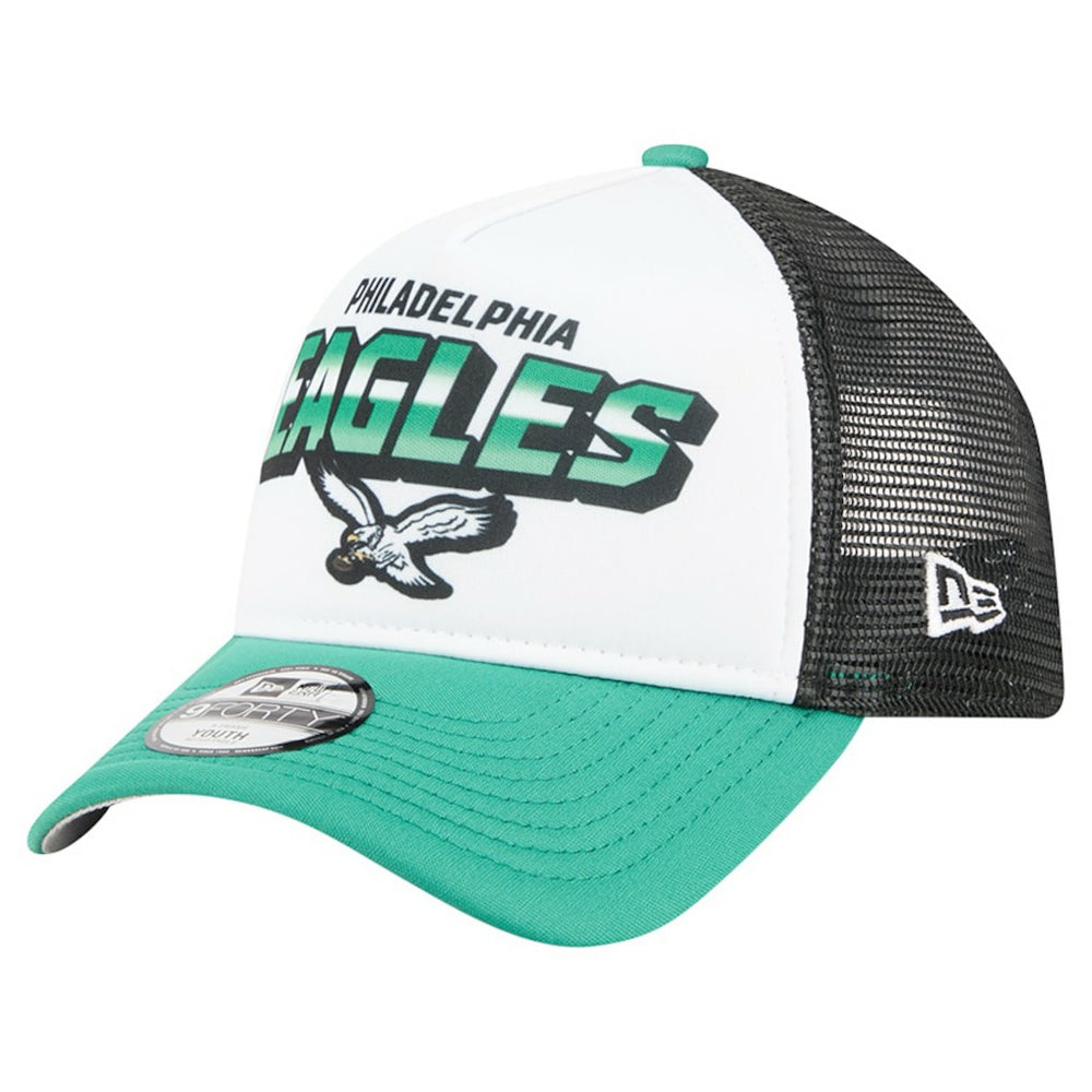 Philadelphia Eagles New Era Preschool 9FORTY A-Frame Adjustable Hat - White Hats