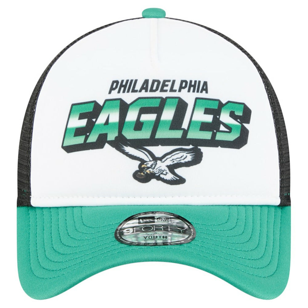 Philadelphia Eagles New Era Preschool 9FORTY A-Frame Adjustable Hat - White Hats