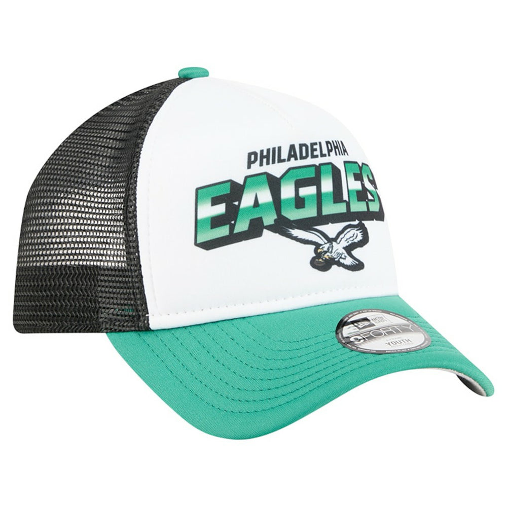 Philadelphia Eagles New Era Preschool 9FORTY A-Frame Adjustable Hat - White Hats