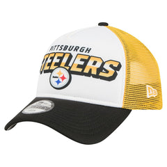Pittsburgh Steelers New Era Preschool 9FORTY A-Frame Adjustable Hat - White Hats