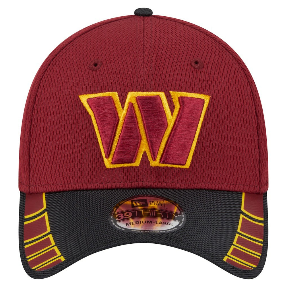 Washington Commanders New Era Visor Hit 39THIRTY Flex Hat - Burgundy Hats