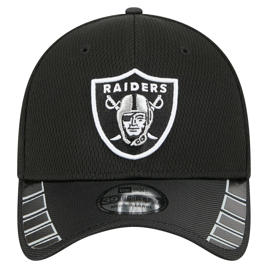 Las Vegas Raiders New Era Visor Hit 39THIRTY Flex Hat - Black Hats