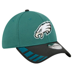 Philadelphia Eagles New Era Visor Hit 39THIRTY Flex Hat - Midnight Green Hats