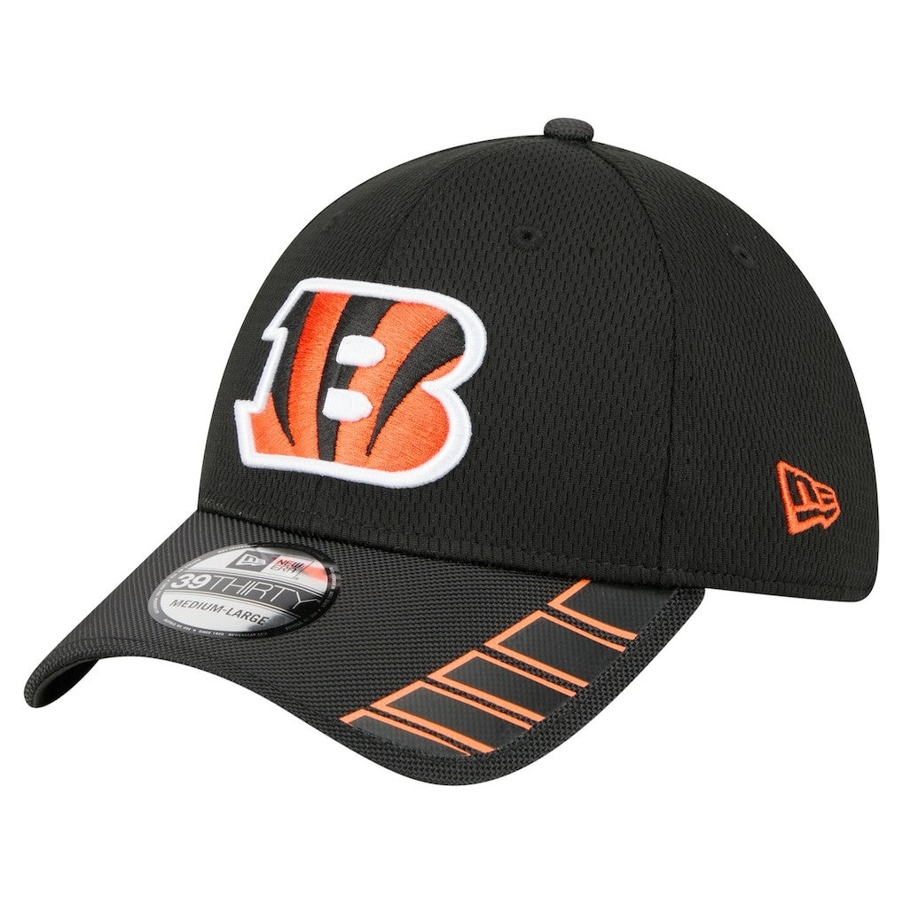 Cincinnati Bengals New Era Visor Hit 39THIRTY Flex Hat - Black Hats
