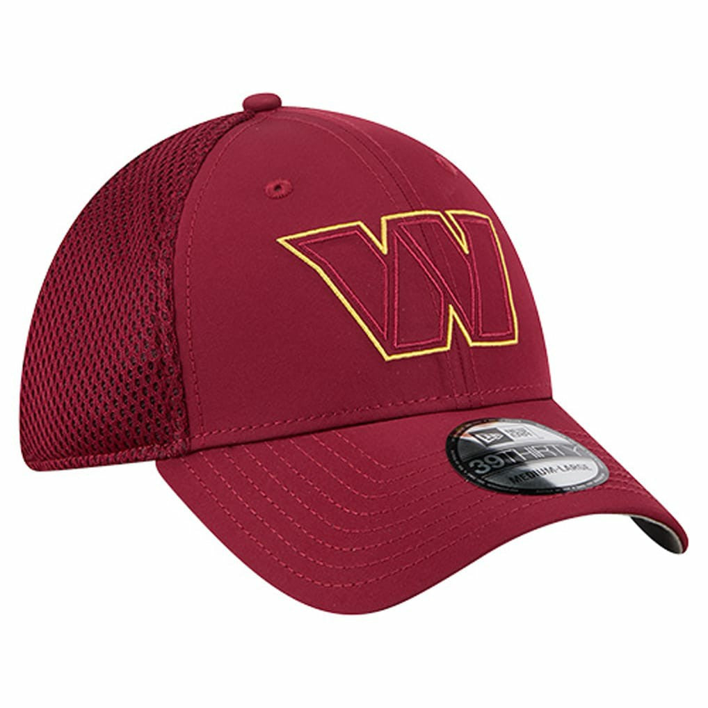 Washington Commanders New Era Outline 39THIRTY Flex Hat - Burgundy Hats