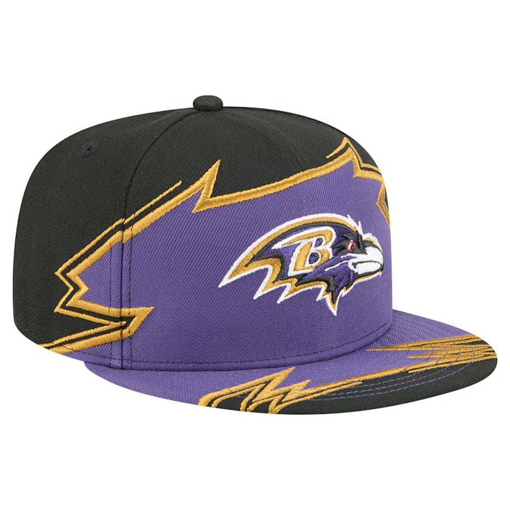 Baltimore Ravens New Era Break 59FIFTY Fitted Hat - Black/Purple Hats