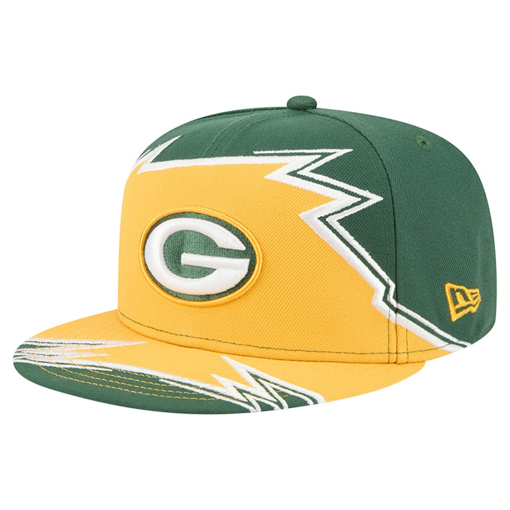 Green Bay Packers New Era Break 59FIFTY Fitted Hat - Green/Gold Hats
