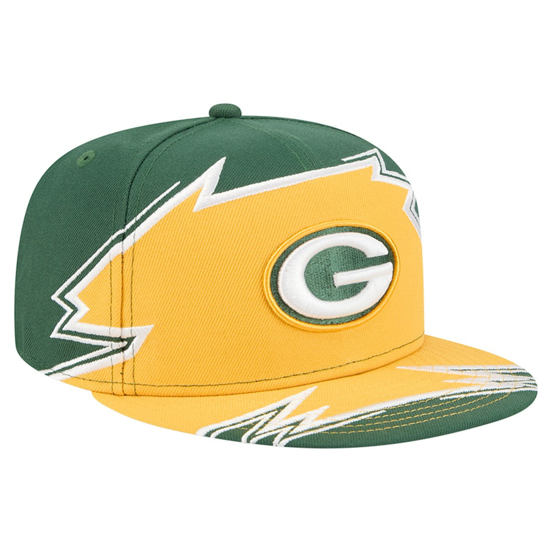 Green Bay Packers New Era Break 59FIFTY Fitted Hat - Green/Gold Hats