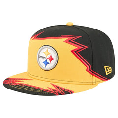 Pittsburgh Steelers New Era Break 59FIFTY Fitted Hat - Black/Gold Hats