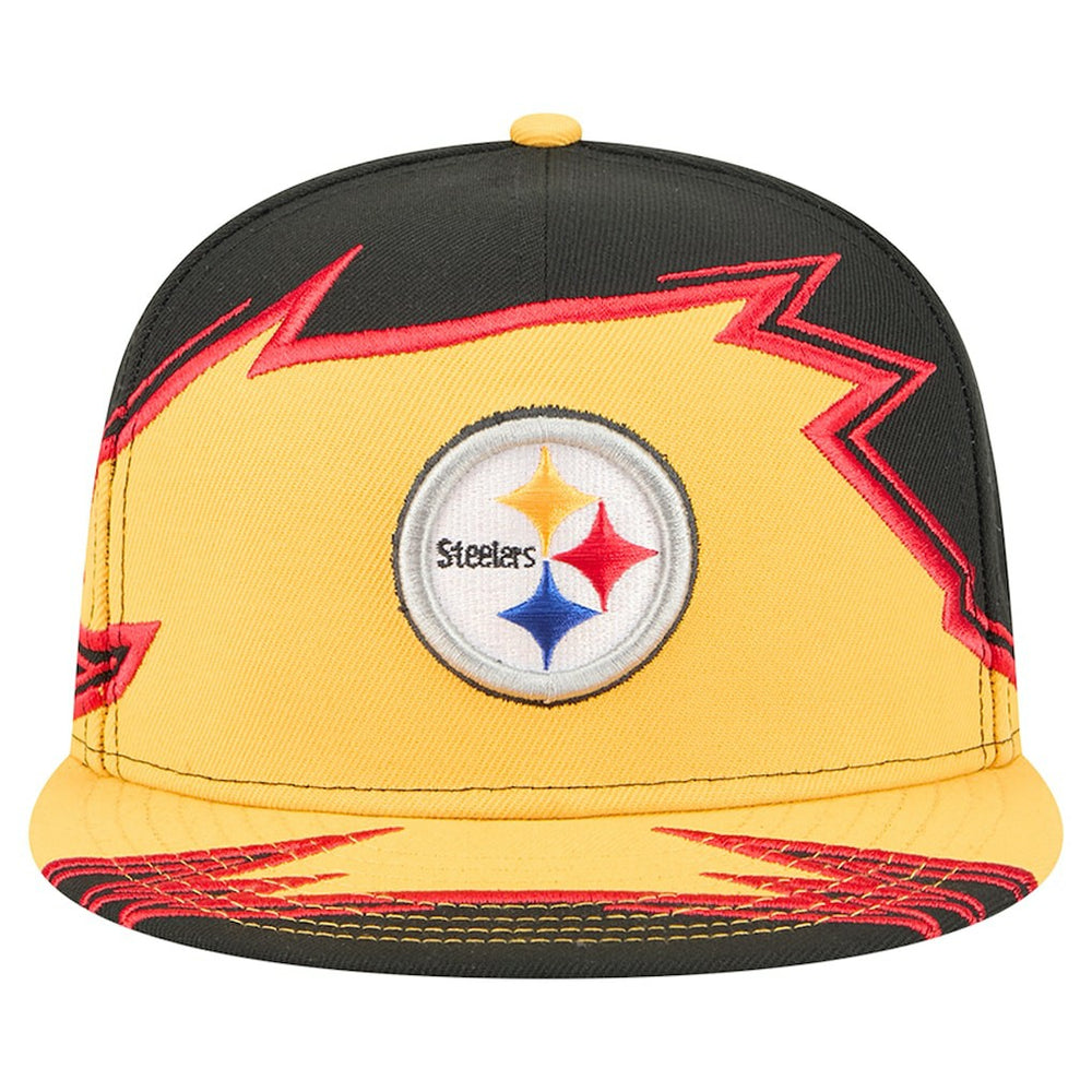 Pittsburgh Steelers New Era Break 59FIFTY Fitted Hat - Black/Gold Hats