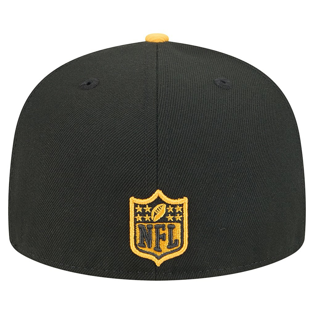 Pittsburgh Steelers New Era Break 59FIFTY Fitted Hat - Black/Gold Hats