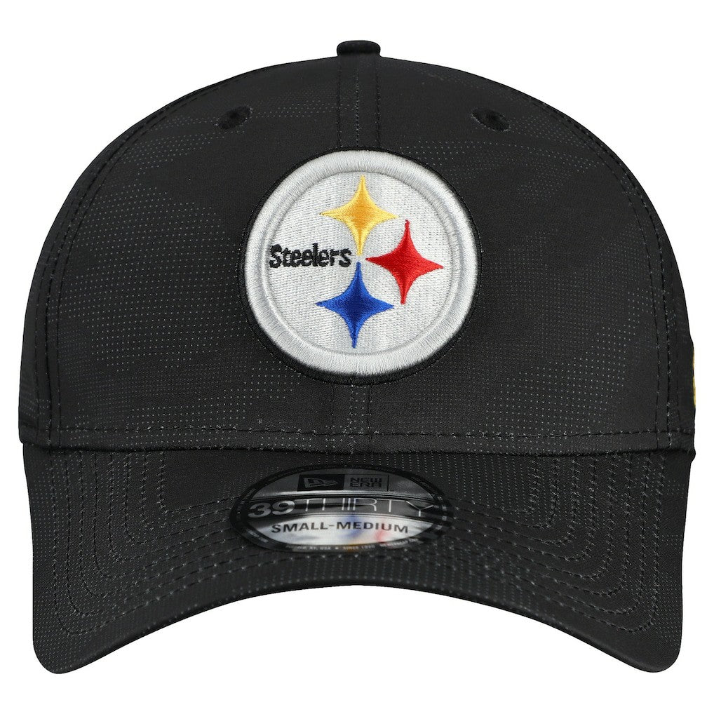 Pittsburgh Steelers New Era Tonal Camo 39THIRTY Stretch Fit Hat - Black Hats