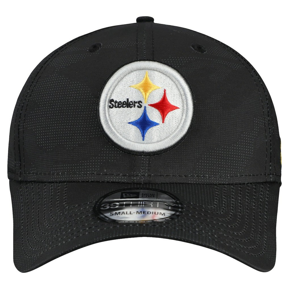 Pittsburgh Steelers New Era Tonal Camo 39THIRTY Stretch Fit Hat - Black Hats