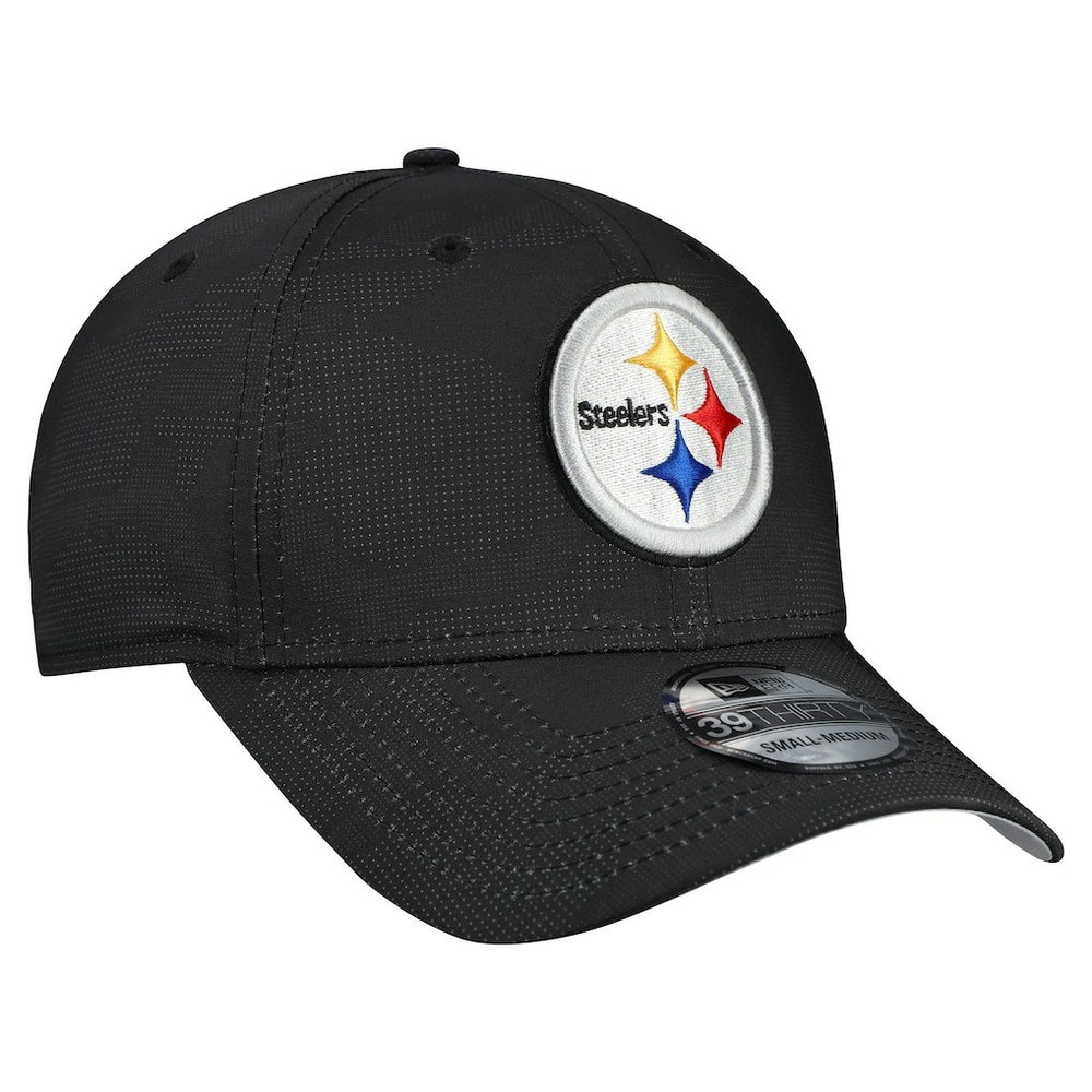 Pittsburgh Steelers New Era Tonal Camo 39THIRTY Stretch Fit Hat - Black Hats