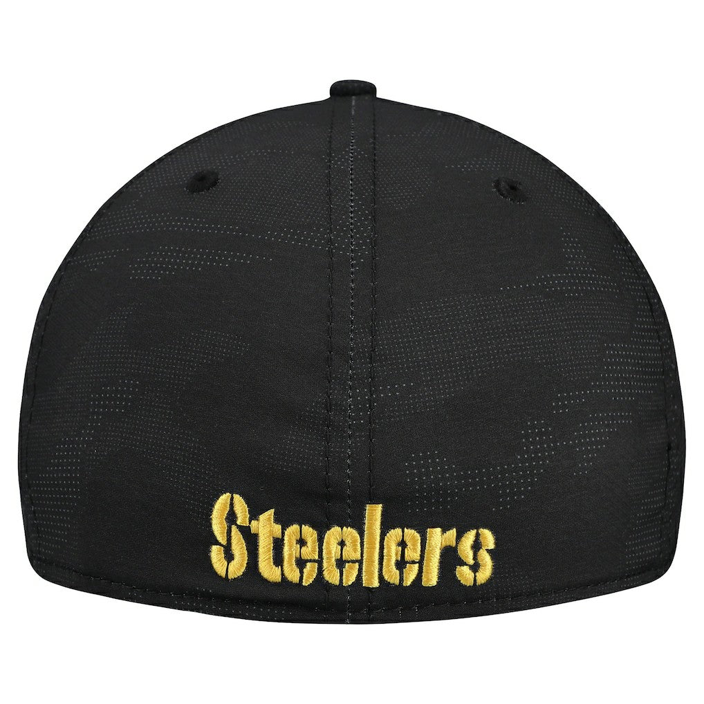 Pittsburgh Steelers New Era Tonal Camo 39THIRTY Stretch Fit Hat - Black Hats