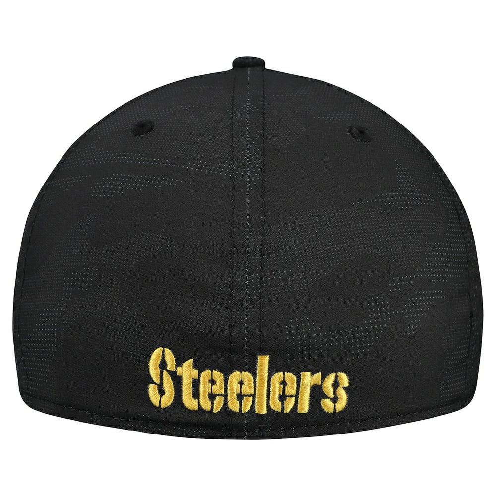Pittsburgh Steelers New Era Tonal Camo 39THIRTY Stretch Fit Hat - Black Hats