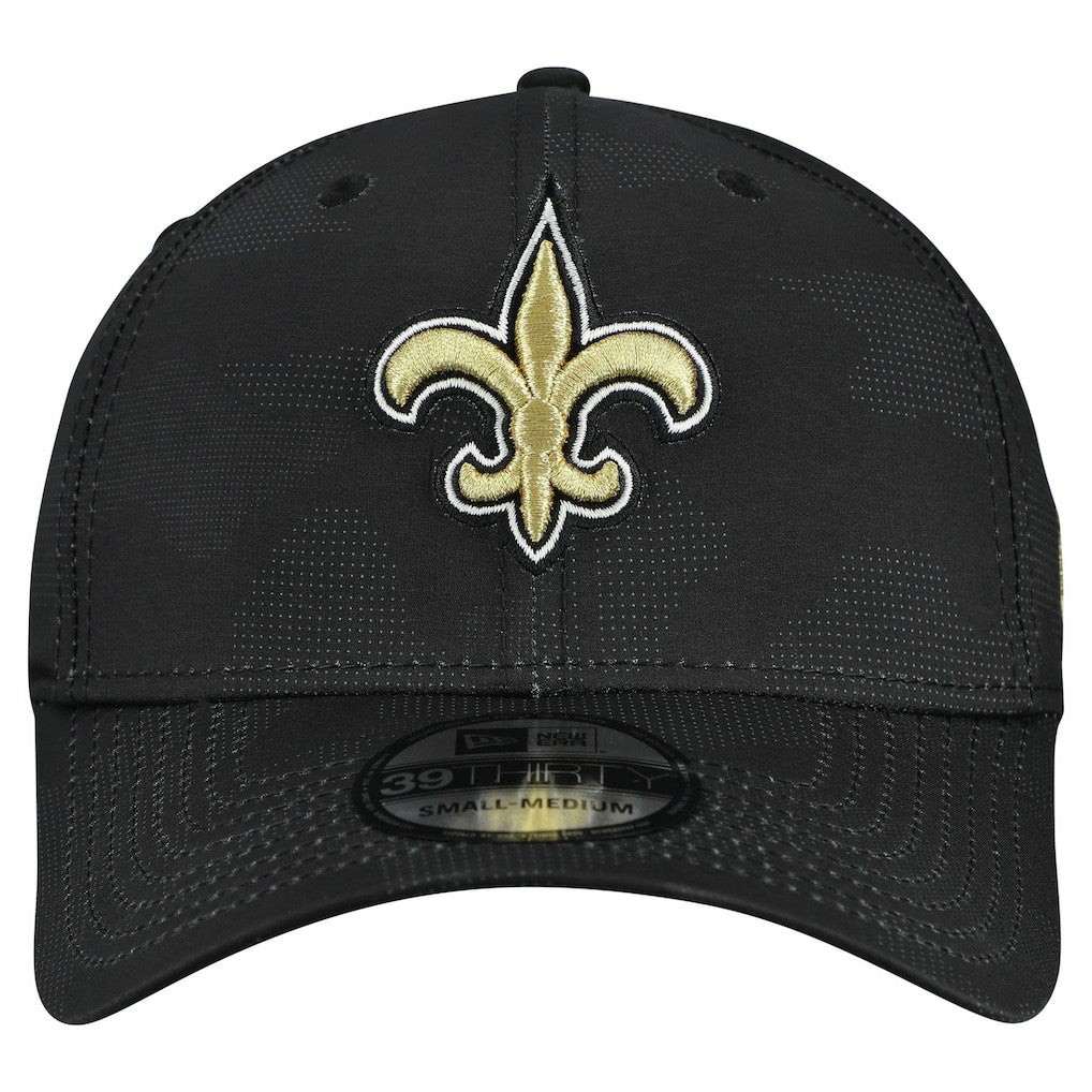 New Orleans Saints New Era Tonal Camo 39THIRTY Stretch Fit Hat - Black Hats