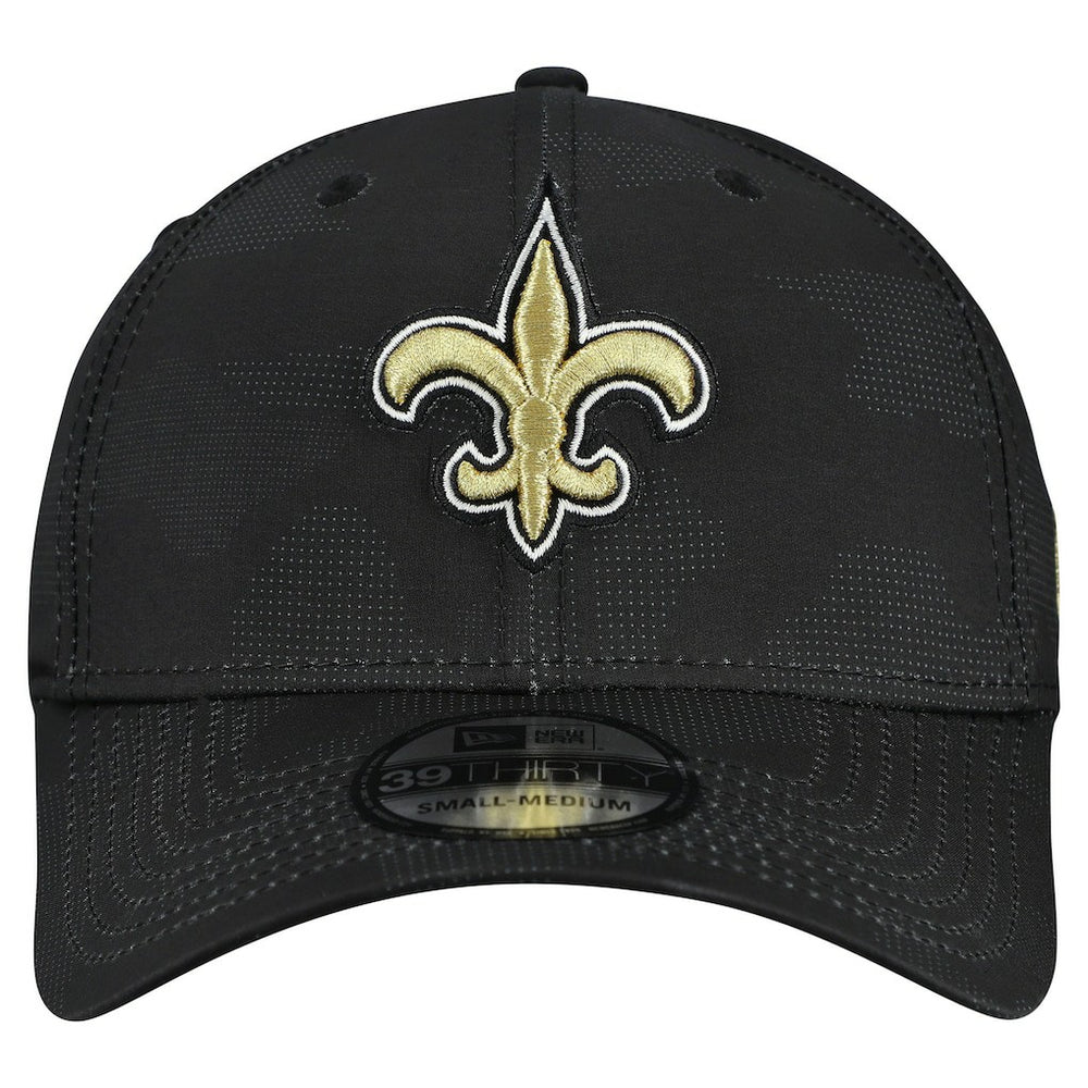 New Orleans Saints New Era Tonal Camo 39THIRTY Stretch Fit Hat - Black Hats
