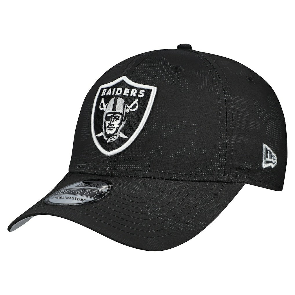 Las Vegas Raiders New Era Tonal Camo 39THIRTY Stretch Fit Hat - Black Hats