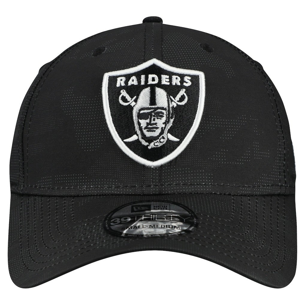Las Vegas Raiders New Era Tonal Camo 39THIRTY Stretch Fit Hat - Black Hats