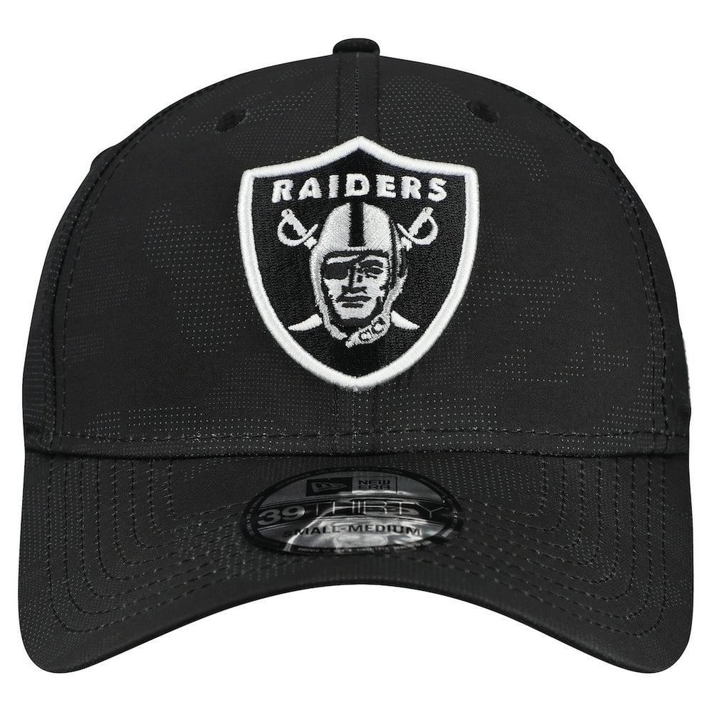 Las Vegas Raiders New Era Tonal Camo 39THIRTY Stretch Fit Hat - Black Hats