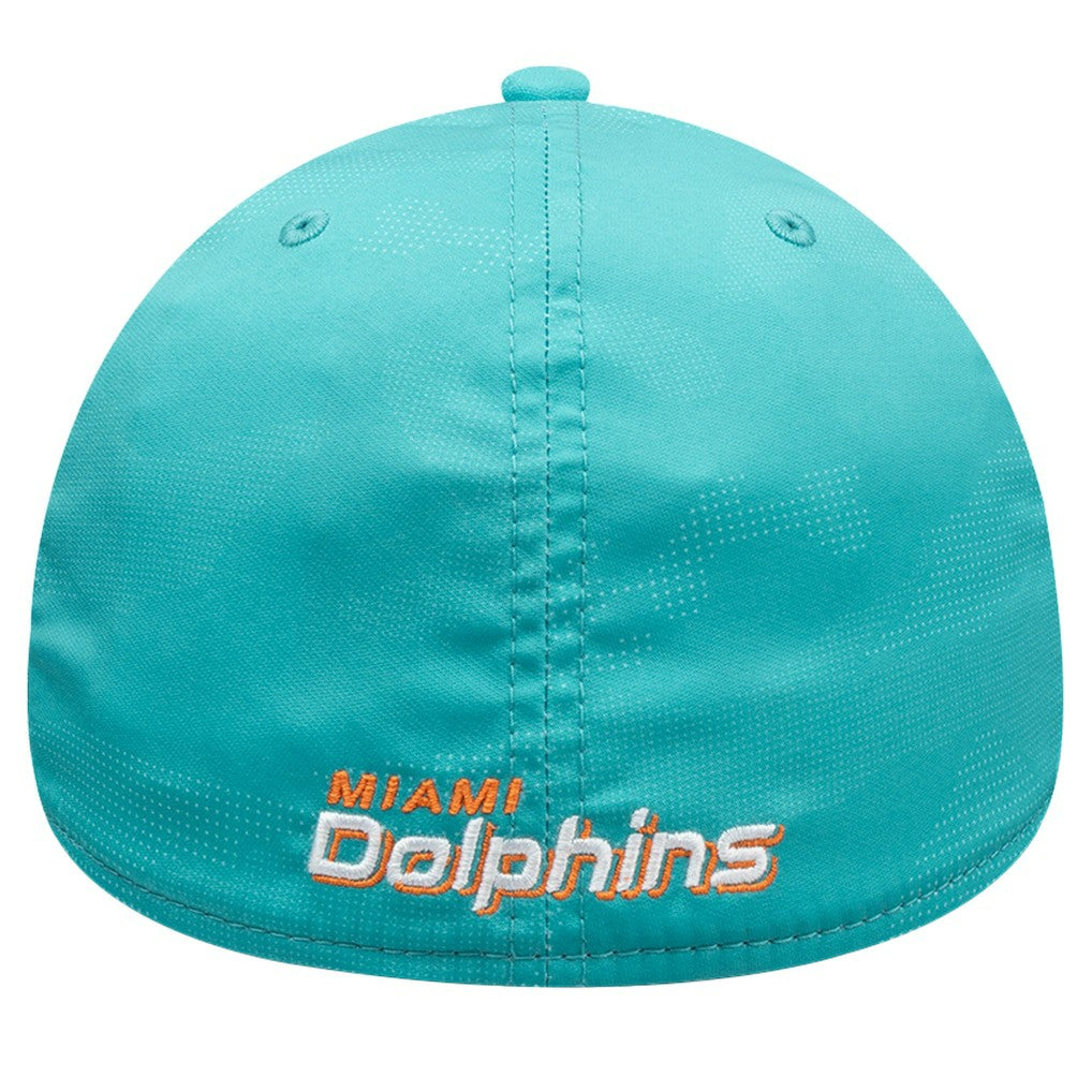 Miami Dolphins New Era Tonal Camo 39THIRTY Stretch Fit Hat - Aqua Hats
