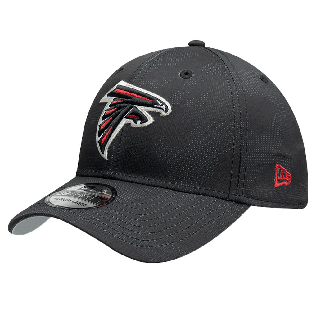 Atlanta Falcons New Era Tonal Camo 39THIRTY Stretch Fit Hat - Black Hats