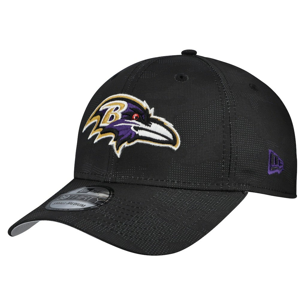 Baltimore Ravens New Era Tonal Camo 39THIRTY Stretch Fit Hat - Black Hats