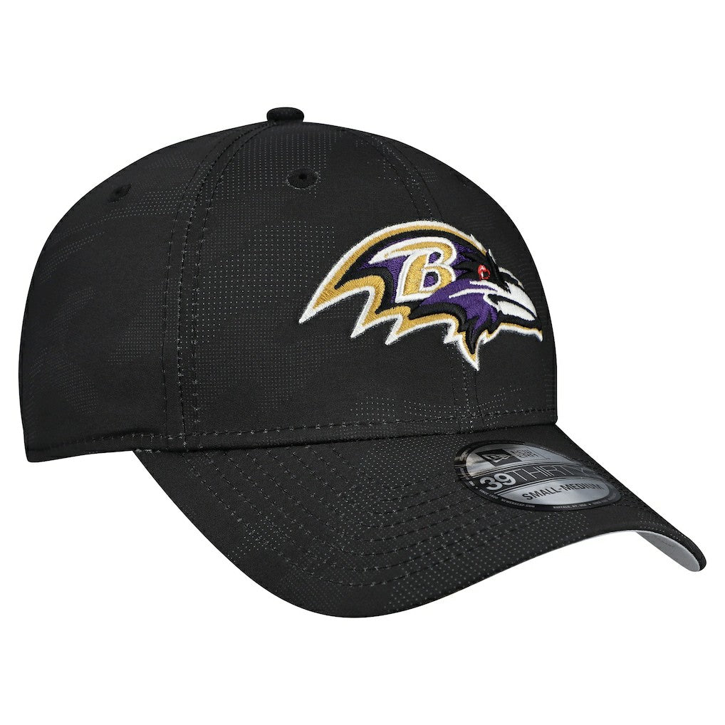 Baltimore Ravens New Era Tonal Camo 39THIRTY Stretch Fit Hat - Black Hats
