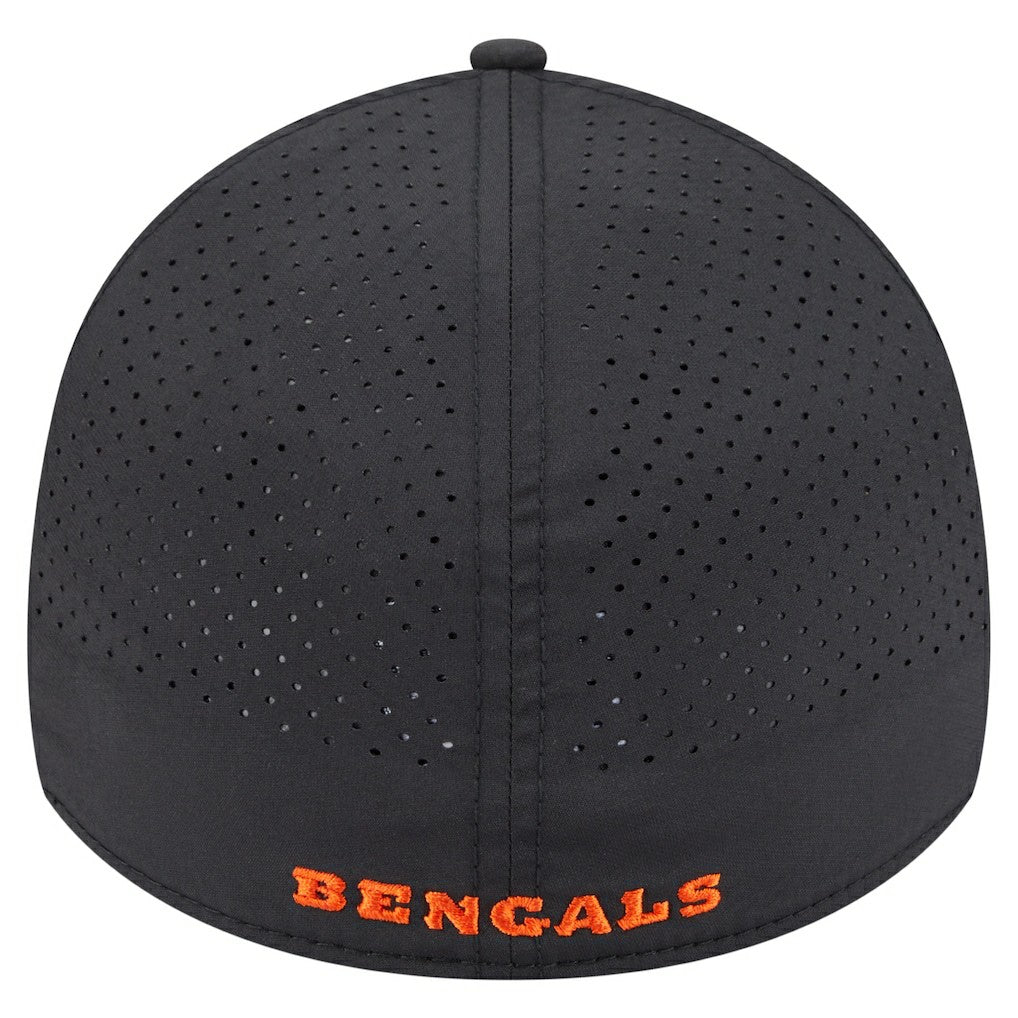 Cincinnati Bengals New Era Perforated 39THIRTY Flex Hat - Black Hats